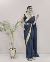Premium Georgette one Minute Ready to wear sarees